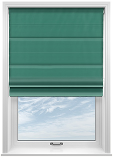 Akoya Faux Silk, Lustre Emerald Green - Twist&Fit Roman Blind